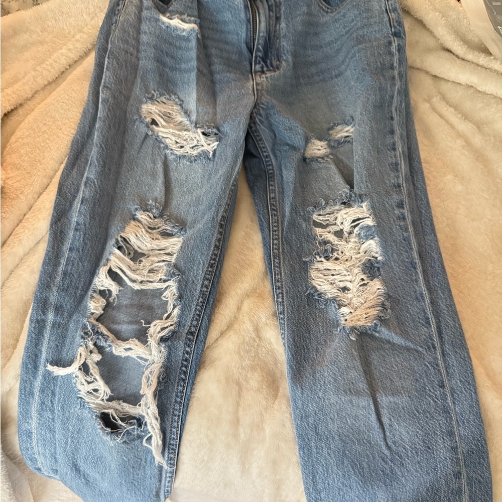 Aeropostale Light Blue Distressed Boyfriend Jeans